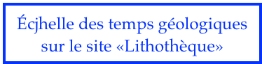 Écjhelle des temps géologiques sur le site «Lithothèque»